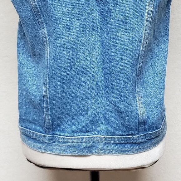 VINTAGE 1980s Jones New York Stone Wash Light Wash Button Up Denim Vest Large - Picture 10 of 10